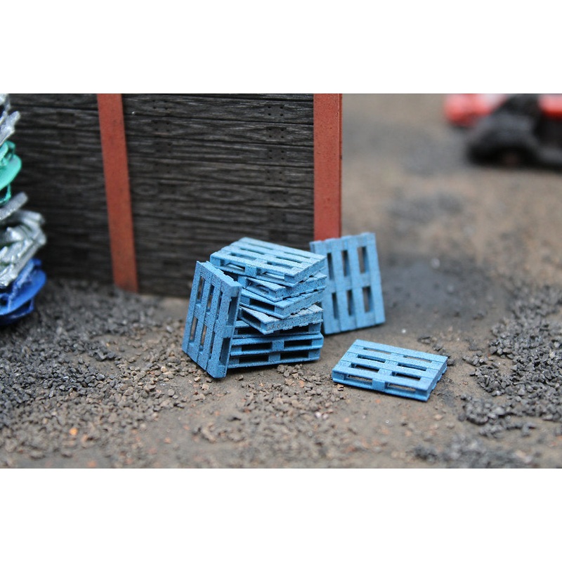 Blue Wooden Pallets Weathered – Pack of 10