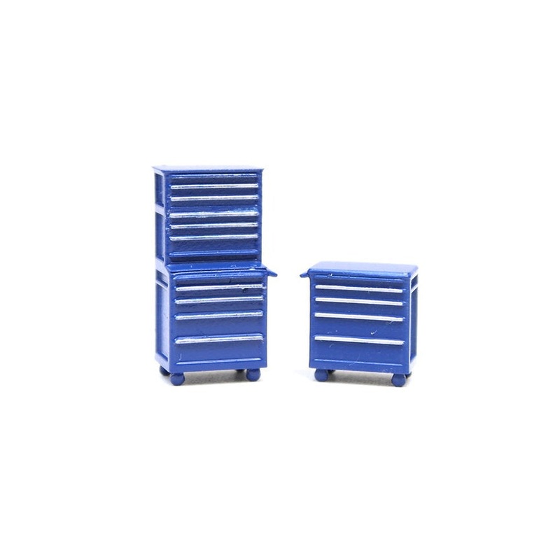 Dark Blue Mechanic Drawers Car Garage Accessory – Pack of 2