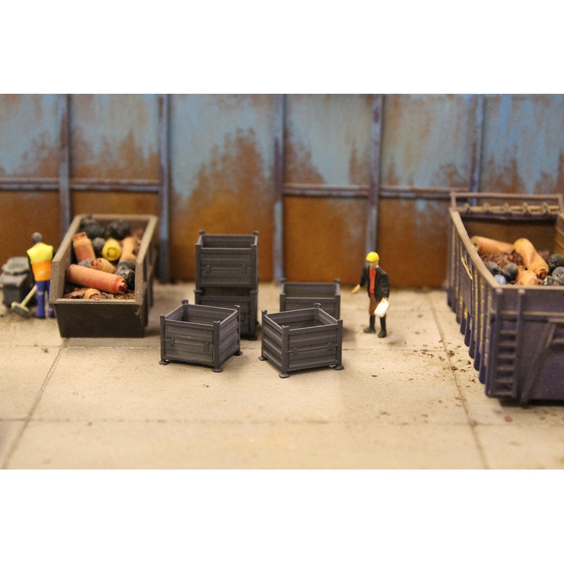 Heavy Duty Stillage Containers – Steel Grey (x5)