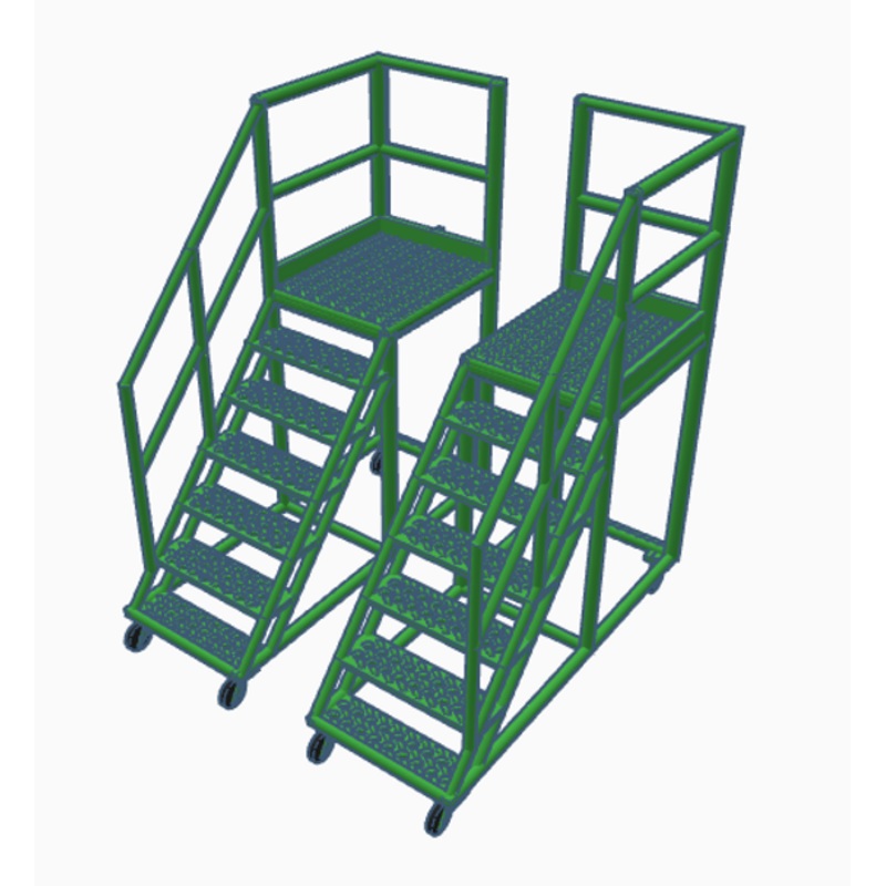 Locomotive Cab Access Steps Pair – Green