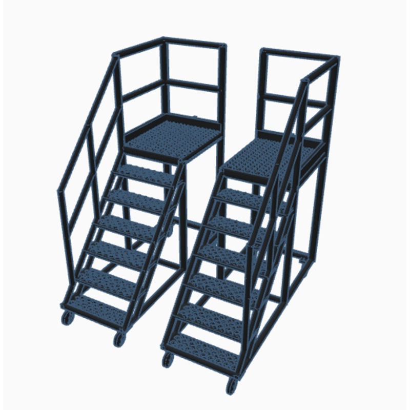 Locomotive Cab Access Steps Pair – Unpainted