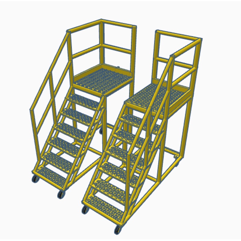 Locomotive Cab Access Steps Pair – Yellow