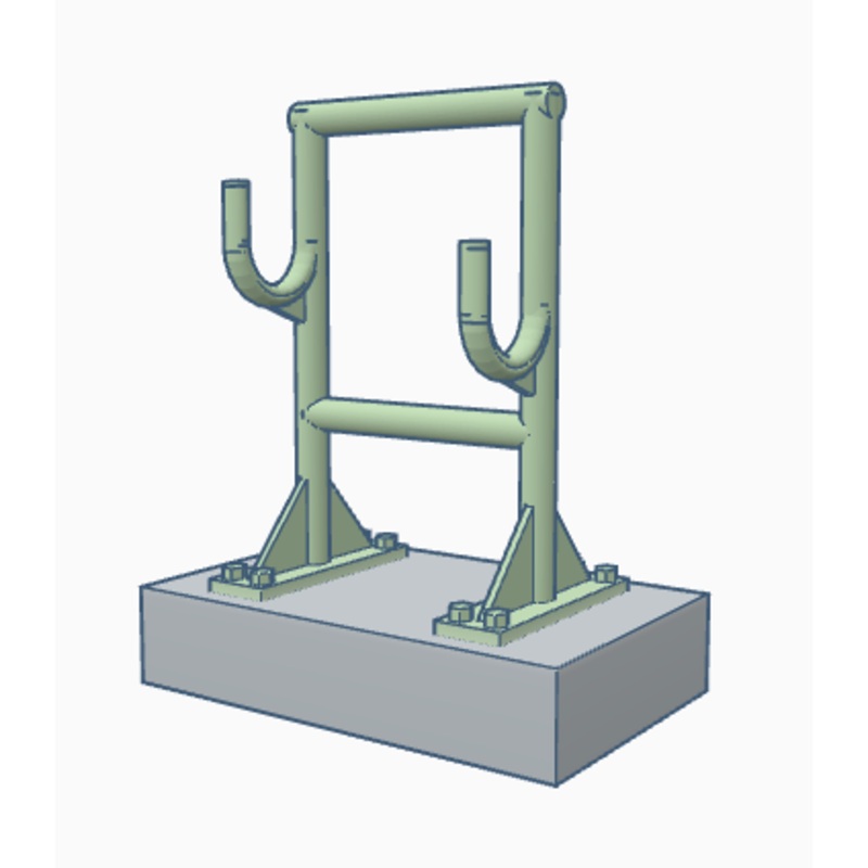 Oil Hose Stands – Industrial Green – Pack of 4