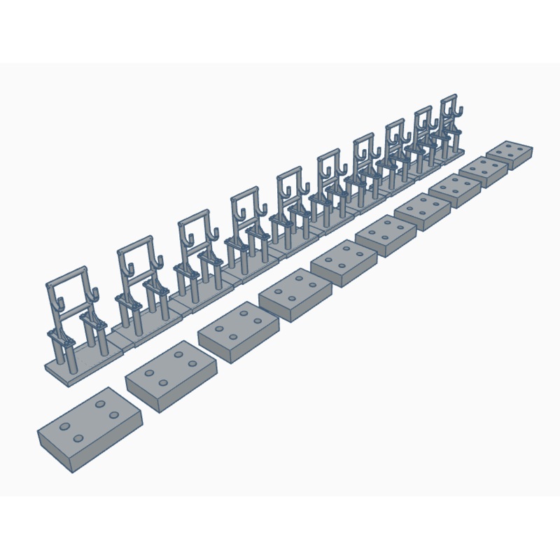 Oil Hose Stands – UNPAINTED – Pack of 10