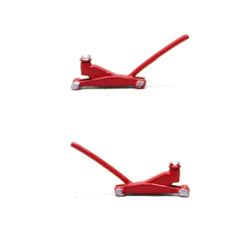 Red Car Pump Jacks – Car Garage Accessory – Pack of 2