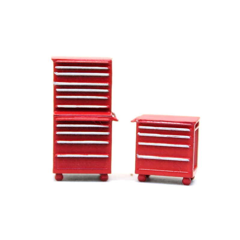 Red Mechanic Drawers Car Garage Accessory – Pack of 2