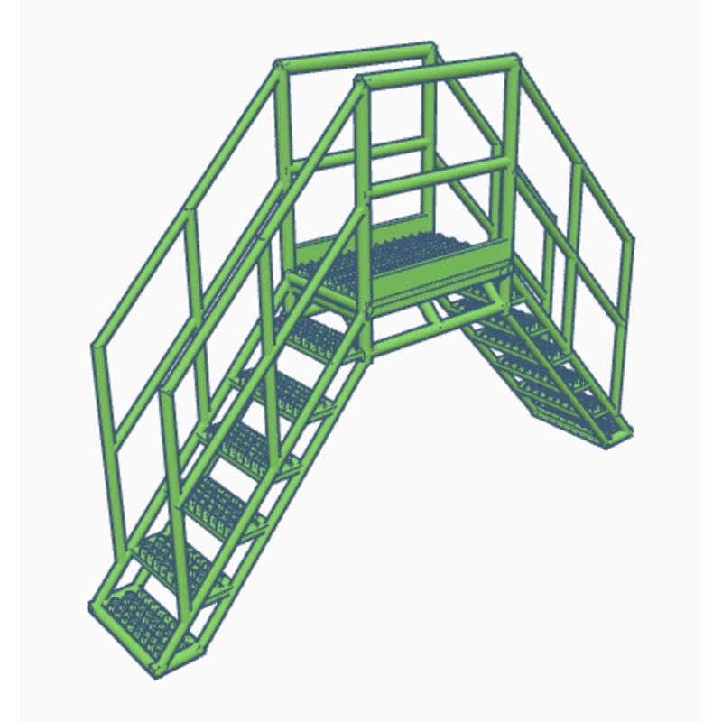 Small Up Over Steps – Industrial Green