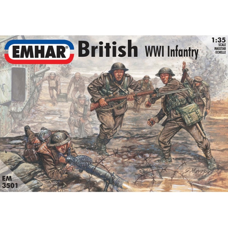 British Tank Crew & Infantry WWI Figures Model Kit