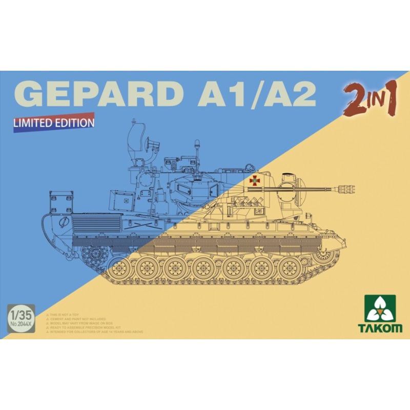 German Flakpanzer 1 Gepard A1/A2 SPAAG 2-in-1 Model Kit