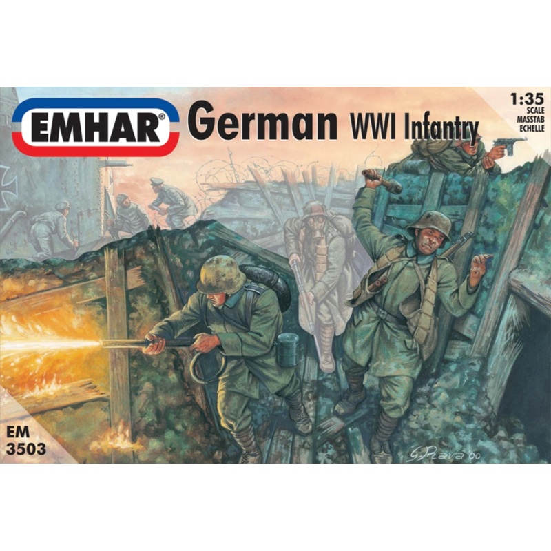 German Tank Crew & Infantry WWI Figures Model Kit