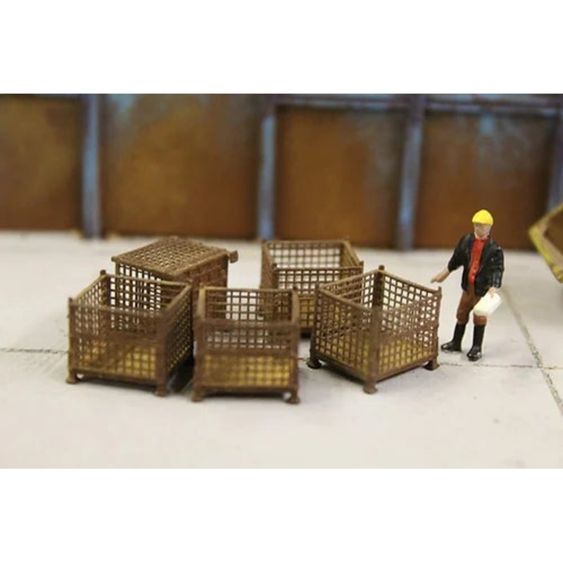 Mesh Stillages with OPEN SIDE – Light Blue – Pack of 5