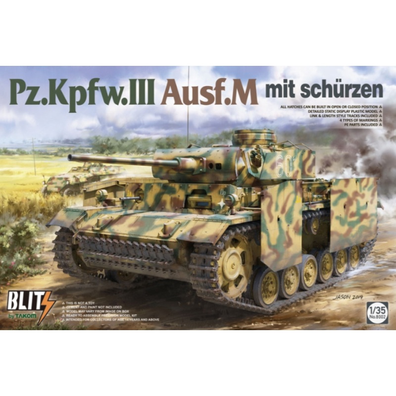 PzKpfw III Ausf M mit schrzen Blitz Model Kit