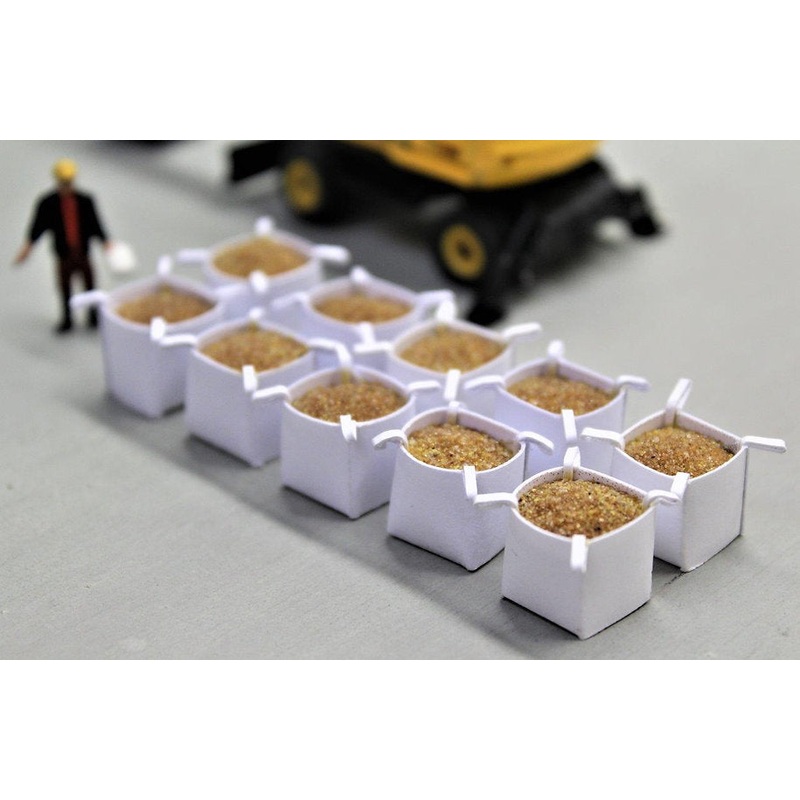 White Tonne Bags w/ pea gravel loads – Pack of 10