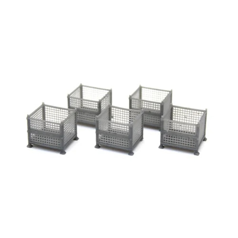 5 x Unpainted Mesh Stillage Containers