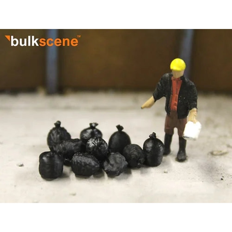 Black Bin Sacks filled with rubbish – Pack of 10