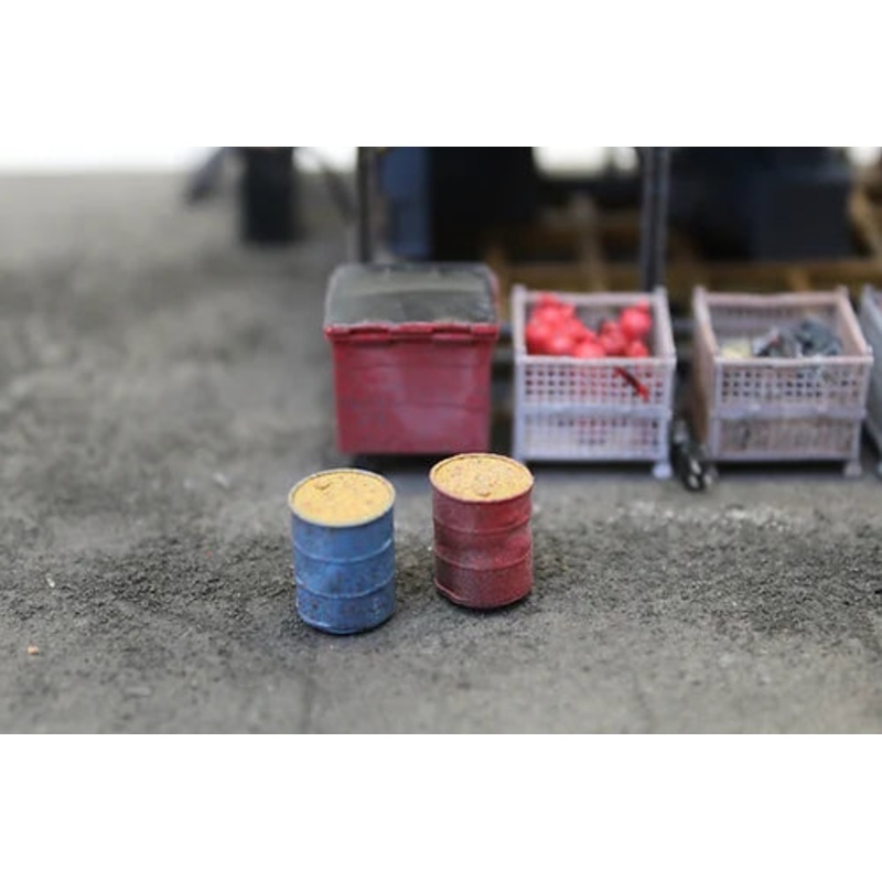 Dented Oil Drums – RED with Yellow Lids – Pack of 10