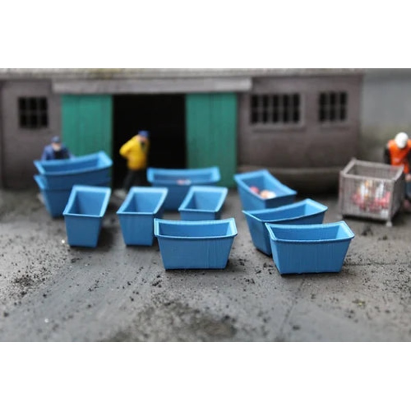 Fishing Net Tubs Curved Top – Blue – Pack of 10