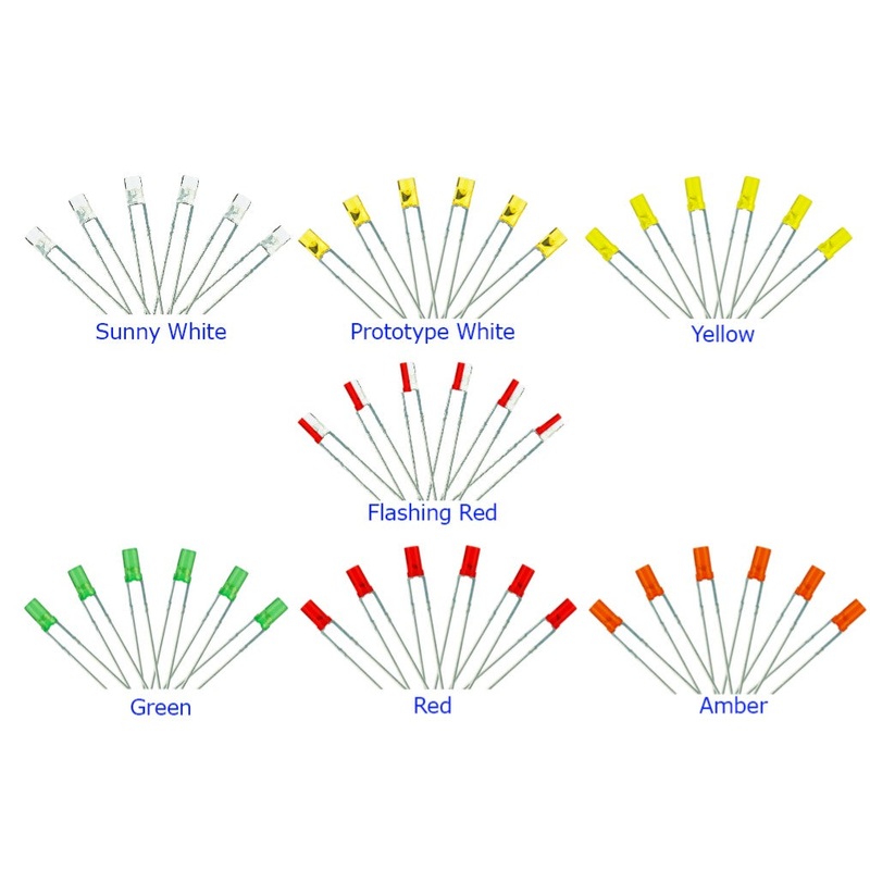LED Value Pack with 42 coloured 3mm LEDs