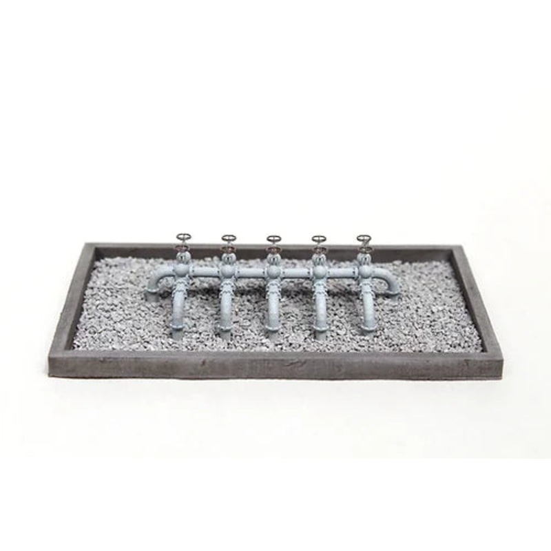 Oil Taps Pipework Above Ground Set – Industrial Grey