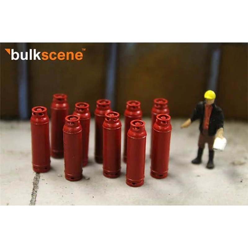 Red Tall Gas Bottles – Pack of 10