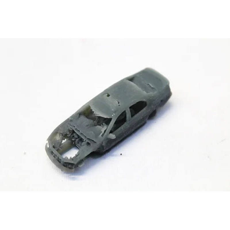 Scrap Gutted Car – B – UNPAINTED – Pack of 10