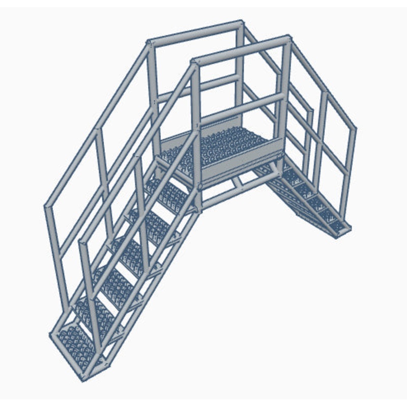 Small Up Over Steps – Grey