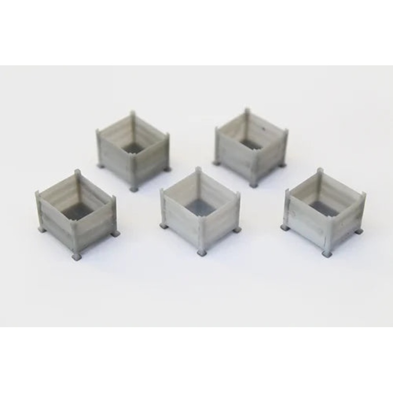 Unpainted Heavy Duty Stillage Containers (x5)