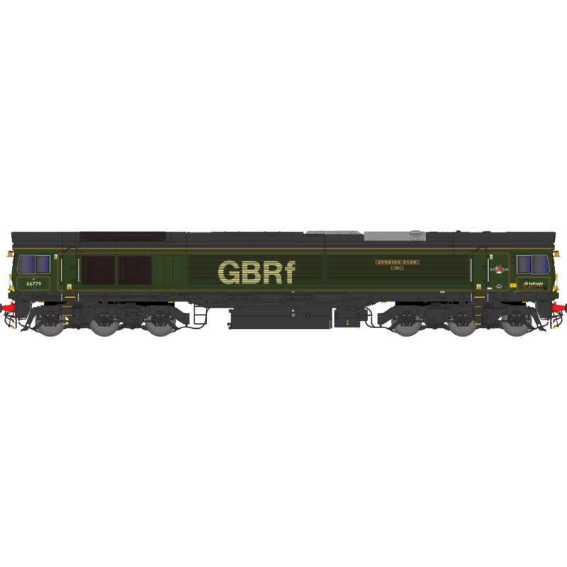 Class 66 66779 Evening Star BR Lined Green Diesel Locomotive – DCC Sound
