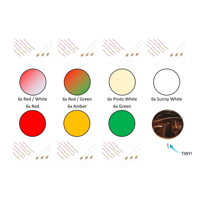 Nano LED Value Pack  42 Assorted Nano LEDs & Resistors