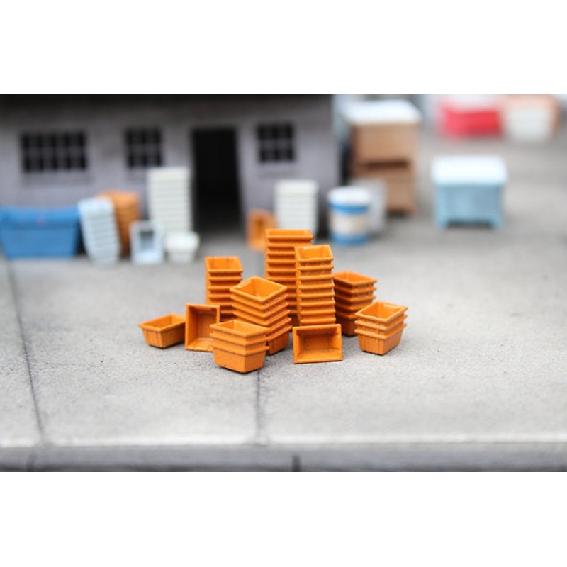 Small Fish Crates – Stacks and Singles – ORANGE – Pack of 10