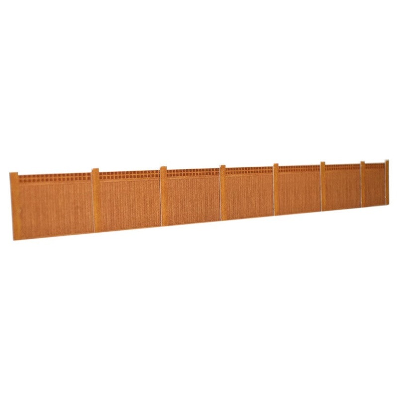 Wooden Fencing Brown With Trellis Top Card Kit