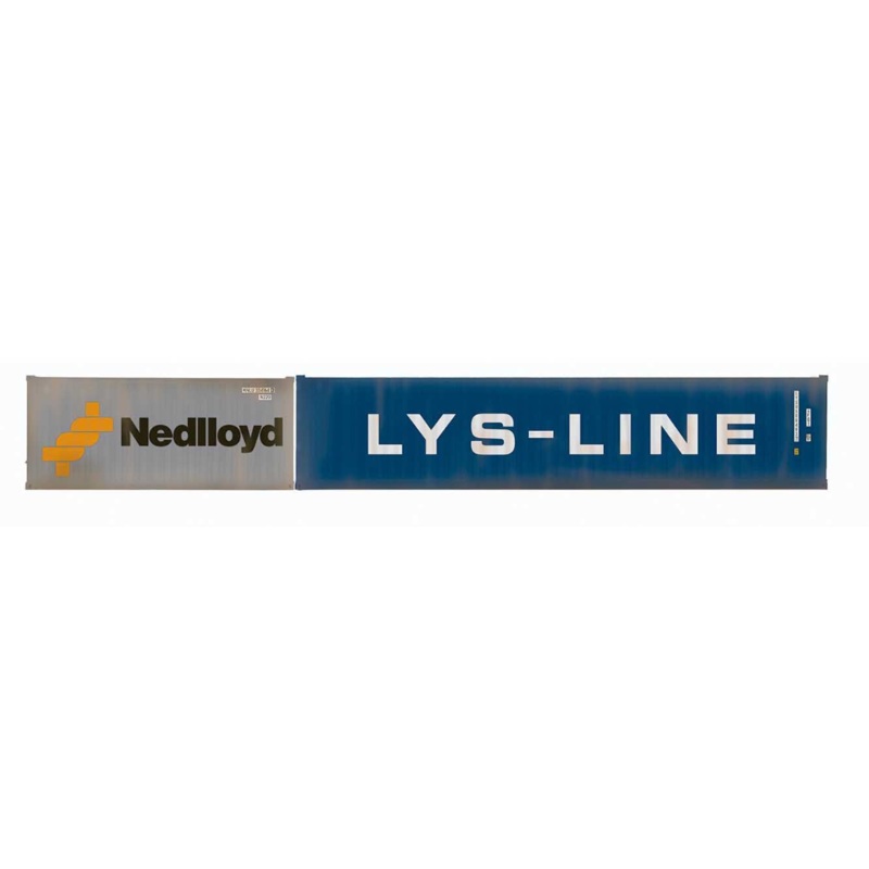 Container Pack 1 x 20 and 1 x 40 Nedlloyd & LYS-Line Containers – Weathered