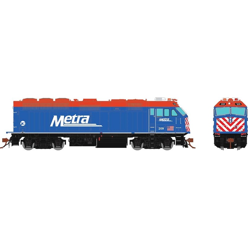 HO F40PHM-2: Metra – Blue Scheme: #192 Diesel Locomotive – DCC Sound