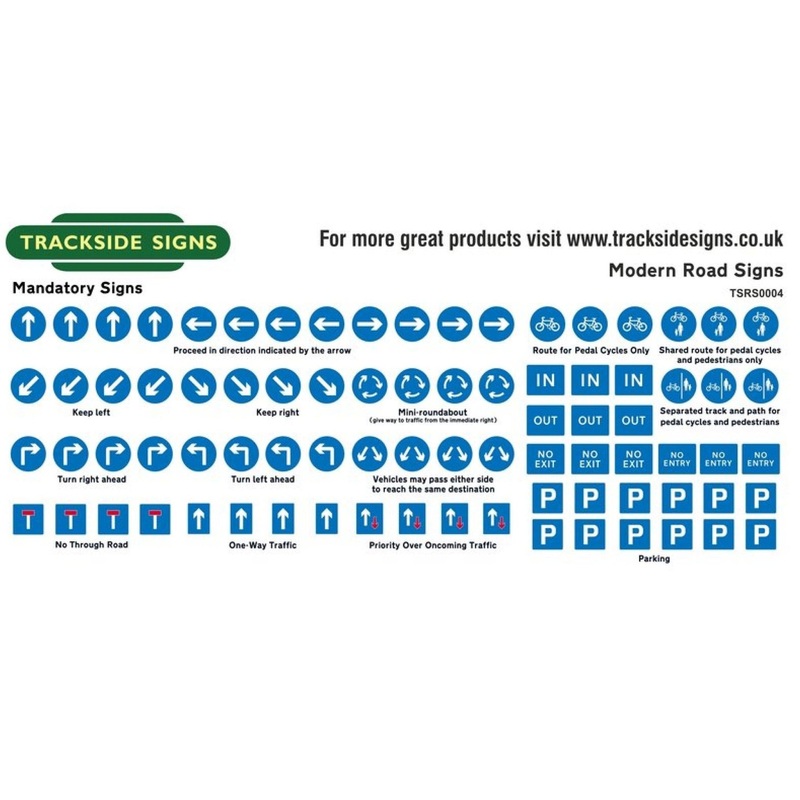 Mandatory Road Signs (Modern) – OO Gauge
