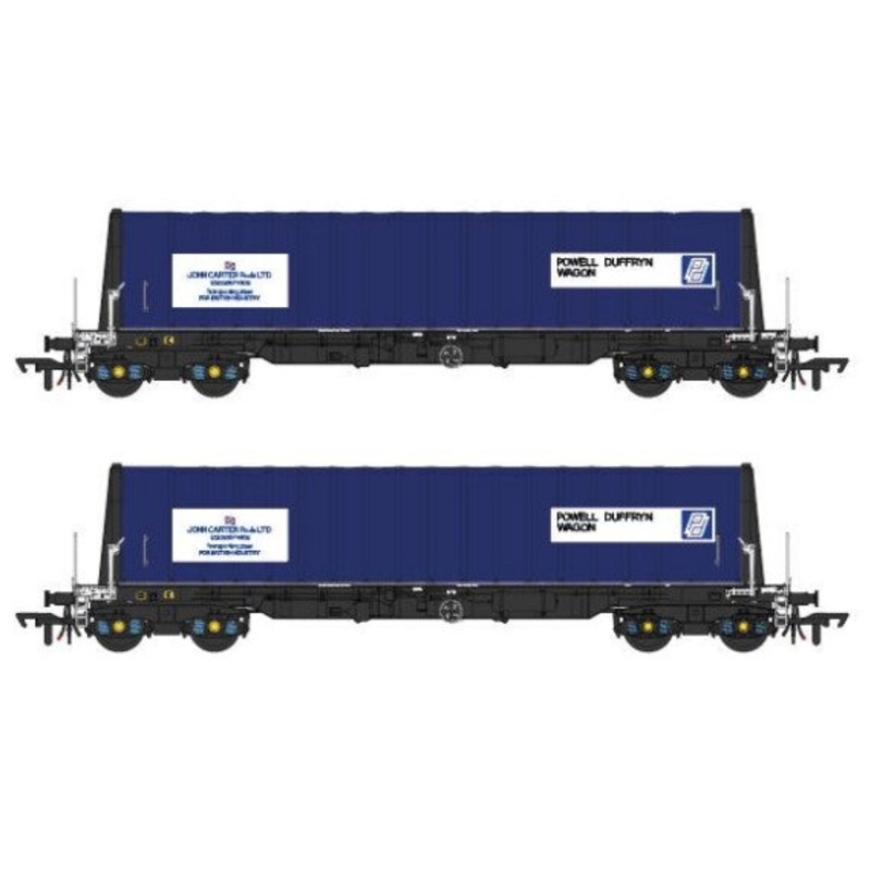 Set of 2 PXA Steel Coil Carrier PD Blue John Carter Poole Banner No.3025/3027