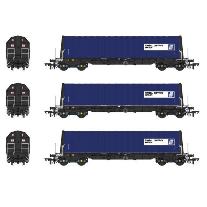 Set of 3 PXA Steel Coil Carrier PD Blue As Built 1988 No.3024/3037/3048