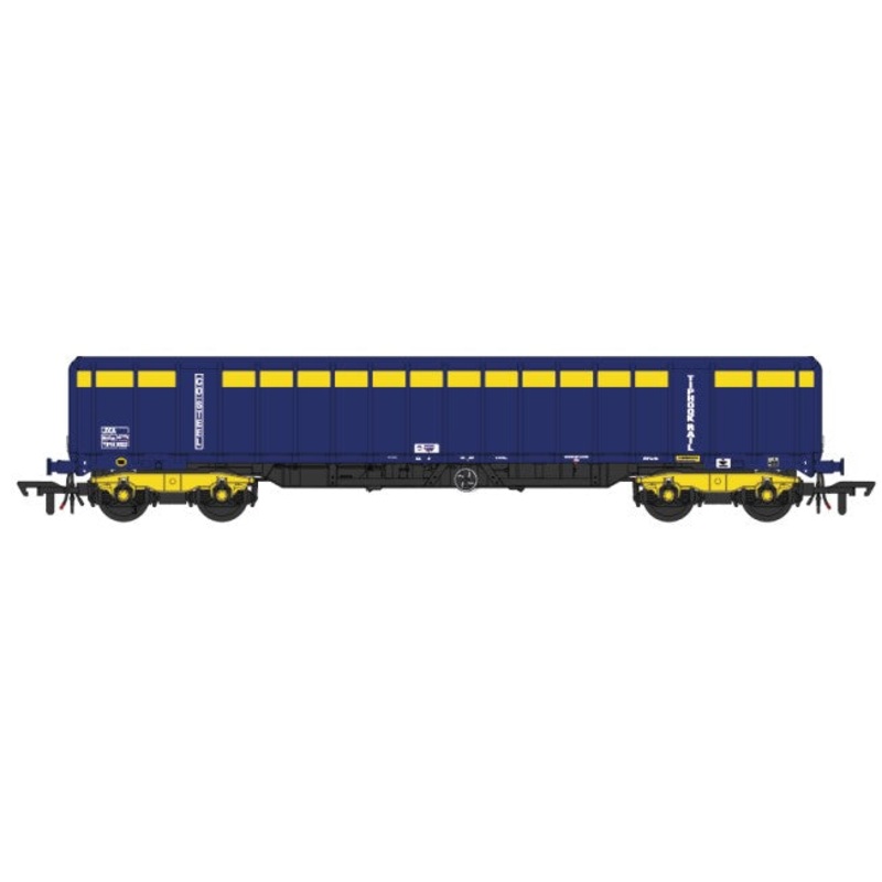 Single JXA Bogie Scrap Wagon TIPH Blue As Converted w/Yellow Band No.3022 – Weathered
