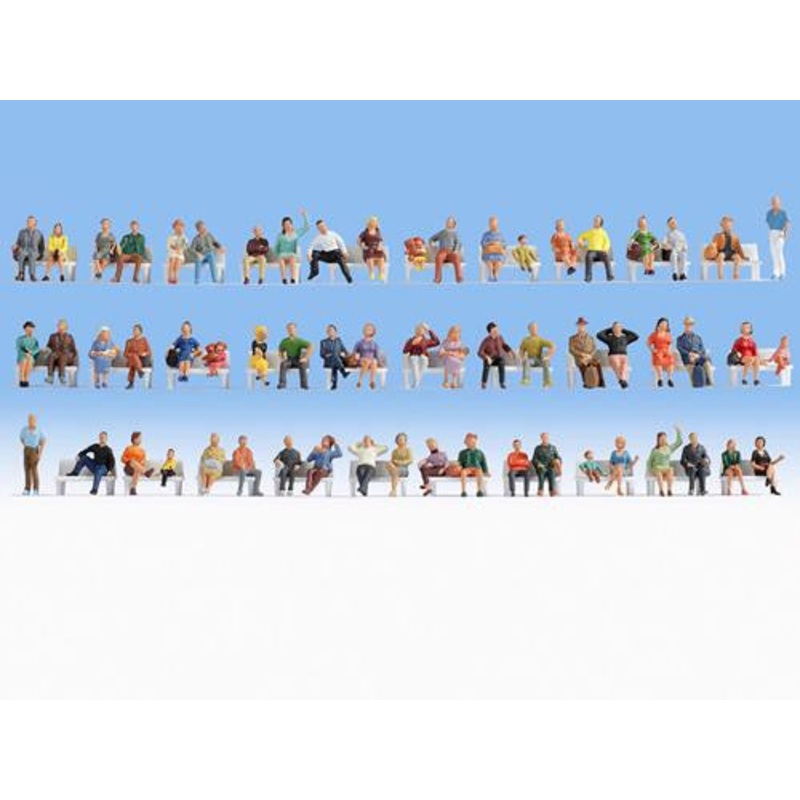 TT:120 Gauge Sitting People (60) Mega Economy Figure Set