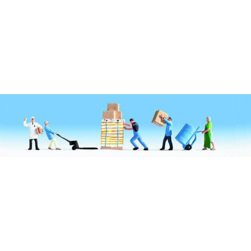 TT:120 Gauge Warehousemen (5) And Accessories Figure Set