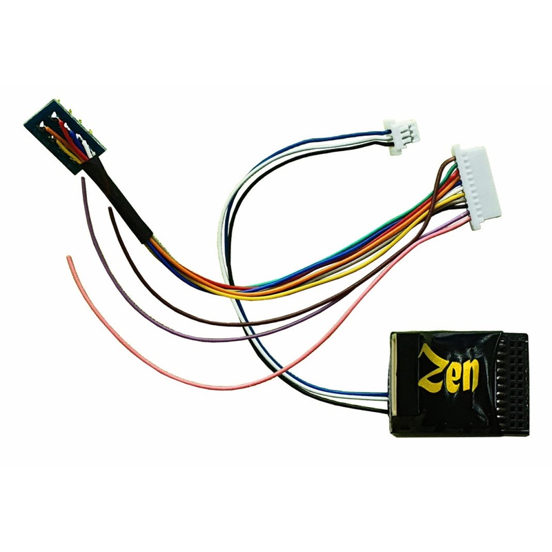Zen Black Decoder: 21 pin MTC and 8 Pin Connection. 4 powered + 2 logic functions