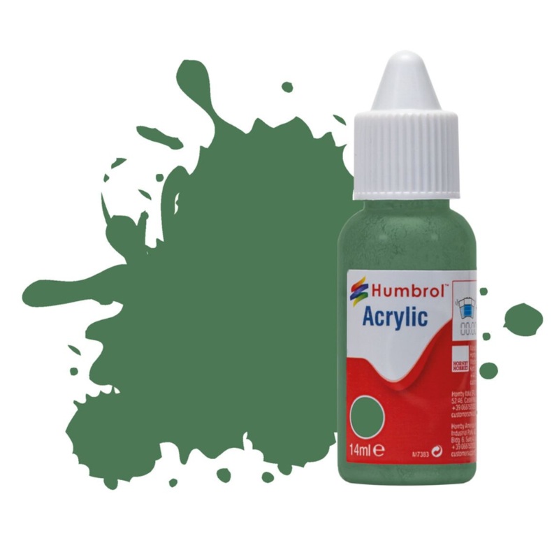 Acrylic Dropper Bottle – No 101 Mid Green – Matt – 14ml