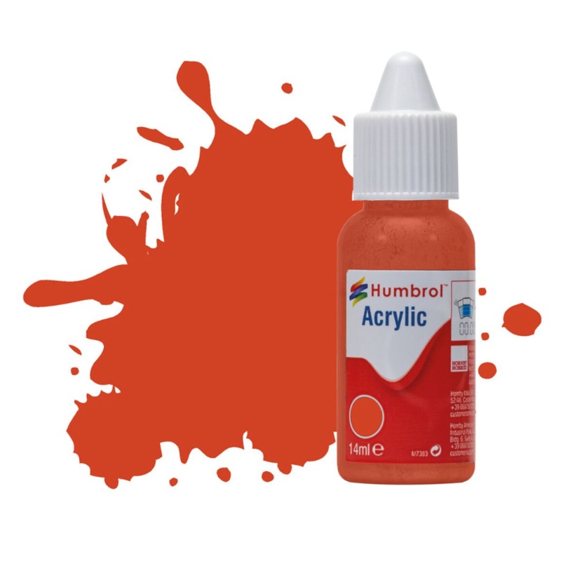 Acrylic Dropper Bottle – No 132 Red – Satin – 14ml