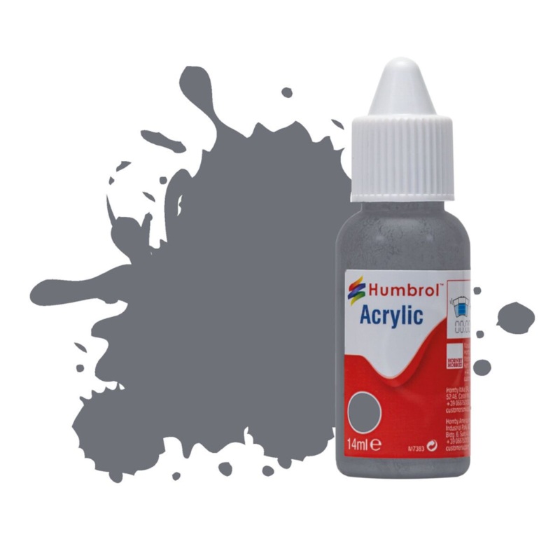 Acrylic Dropper Bottle – No 145 Medium Grey – Matt – 14ml