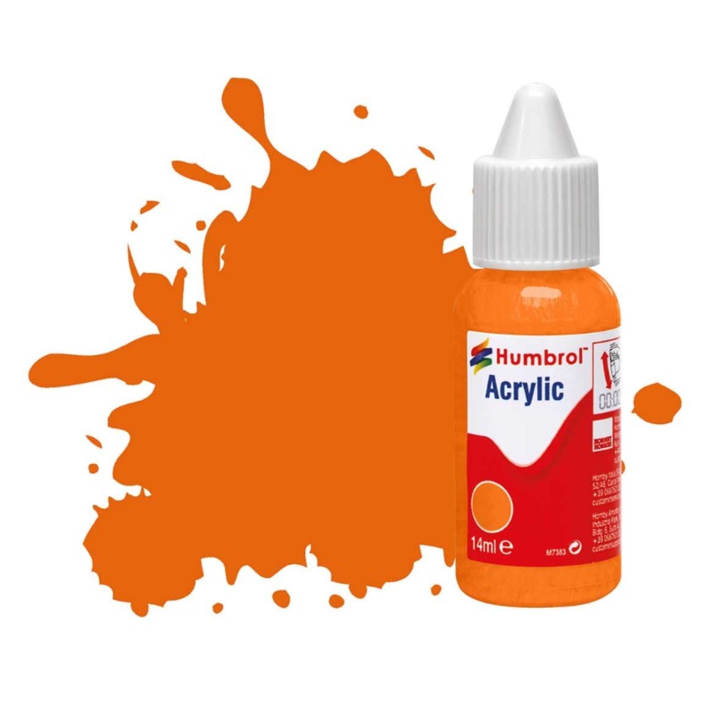 Acrylic Dropper Bottle – No 18 Orange – Gloss – 14ml