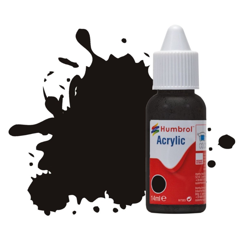 Acrylic Dropper Bottle – No 201 Black – Metallic – 14ml