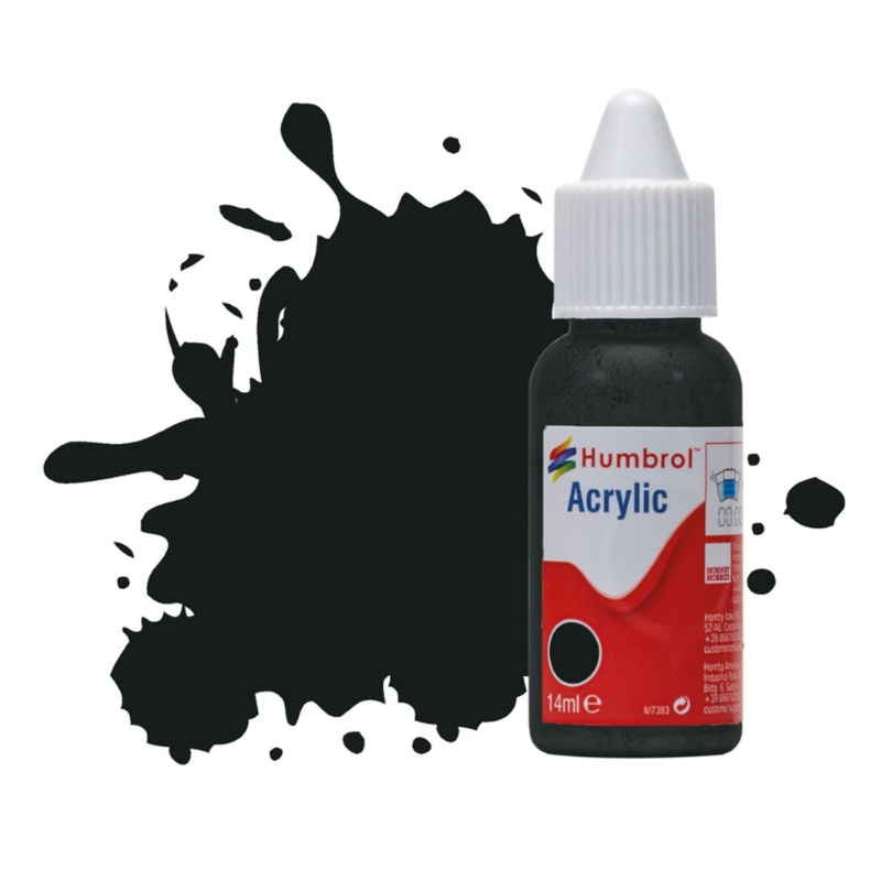 Acrylic Dropper Bottle – No 91 Black Green – Matt – 14ml