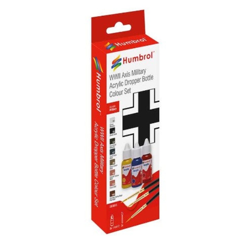 Acrylic Paint & Brush WWII Axis Military Colours