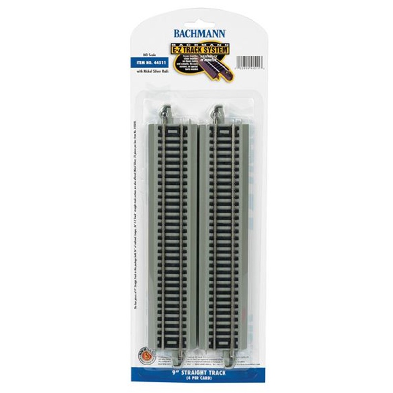 E-Z Track 9 inch Straight Track (4/Card)