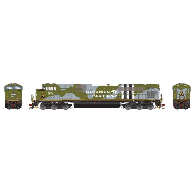 GEN EMD SD70ACU With DCC & Sound, CP/Military Tribute #6644 Diesel Locomotive
