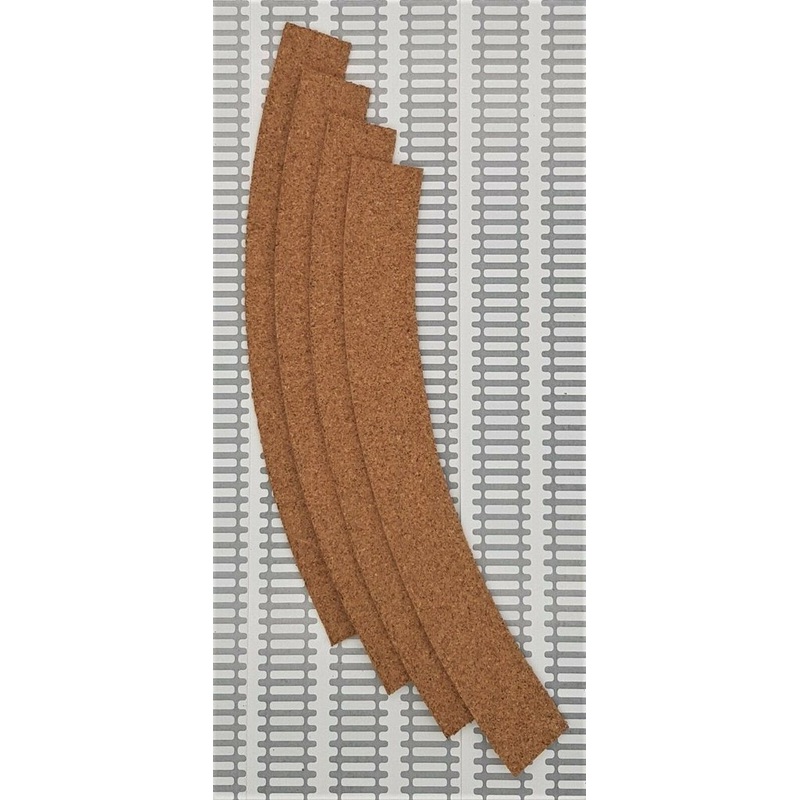 Cork track pre-cut – Double Curve 1st Radius – Pack of 4